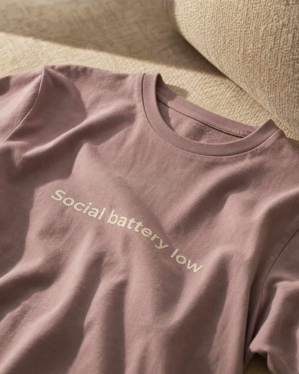 Social Battery Low Organic Cotton T-Shirt