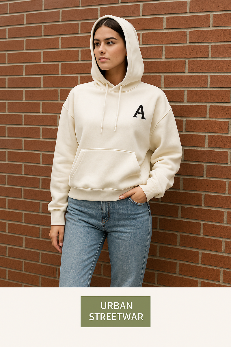 Imarr Collection Women Hoodie – 100% Cotton Fleece Lined Sweatshirt, Heavy weight Pullover with Pocket, Cropped Fit, Everyday Casual Wear