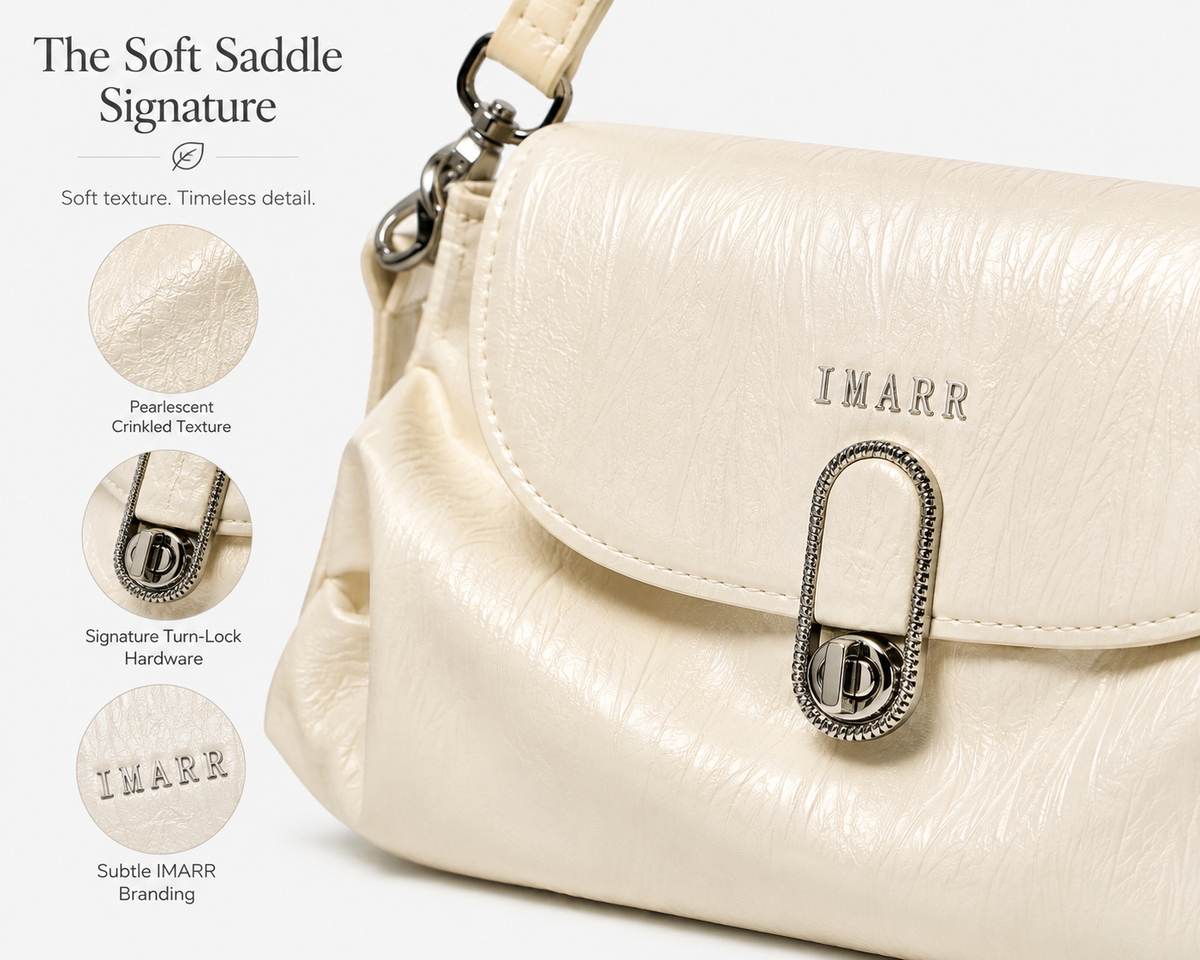 Soft Saddle Luxe Vegan Leather Shoulder Bag